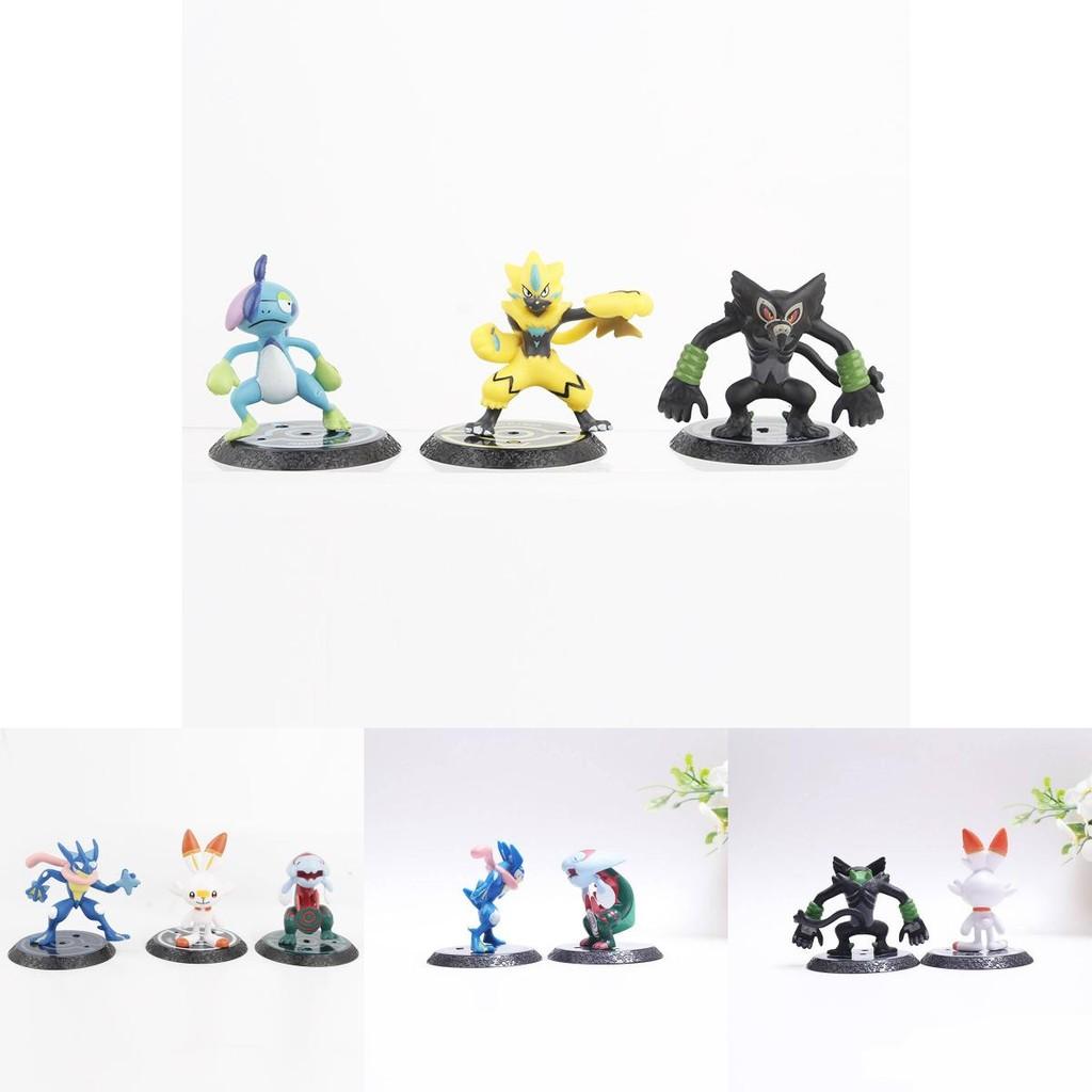 Adorable Pvc Action Figures Set Featuring 6 Unique Pocket Monsters Collectibles