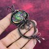Fiesta Kingman Turquoise Pendant Handmade Copper Wire Wrapped Gemstone Pendant