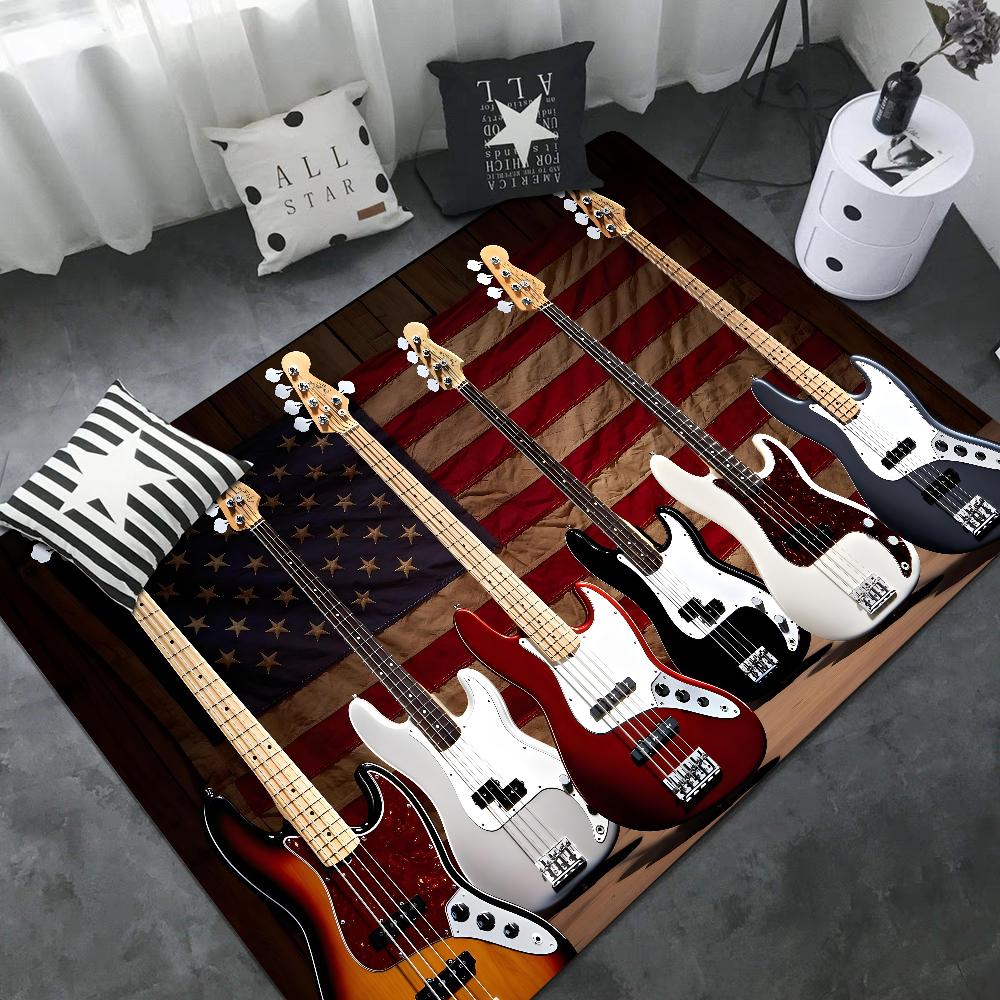 

Коврики для гитарной комнаты Fender Ретро Несколько вариантов Ковер для гостиной кухни Противоскользящий Приветственный коврик 40x60cm