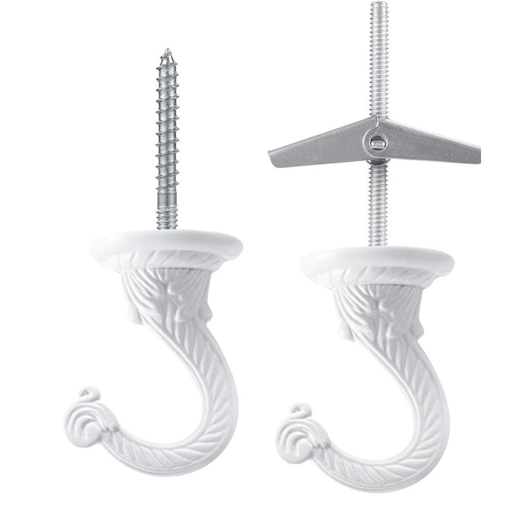 2Pcs Multipurpose and Durable Metal Hooks for Ceiling and Wall Installation Perfect for Home and Store Decorations