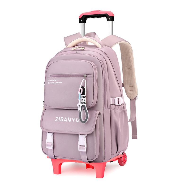Children School Backpack Trolley Bag with Wheels Students Backpack for Girls Kids Book Bag Rolling School bag Wheeled Backpack