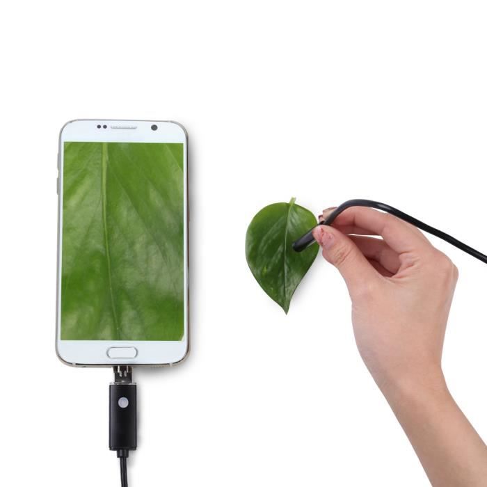 Endoscope, Waterproof Inspection Camera, 5m, HD Camera, 6 LEDs, USB and Micro-USB, Compatible Android and Windows