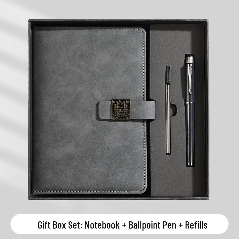 A5 Business Office Snap Button Notebook with Custom LOGO for Meetings