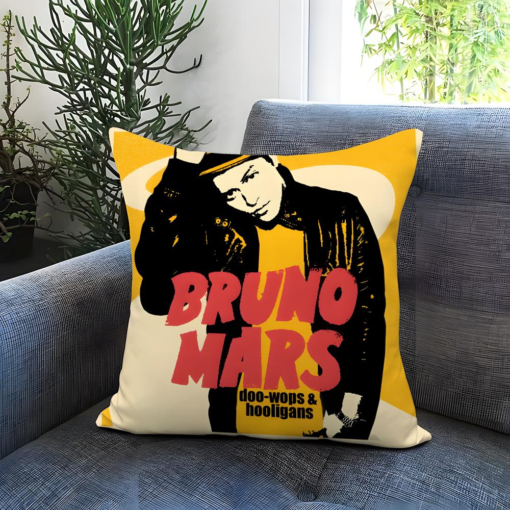 

Hot B-BBruno Mars Cushion Cover Comfortable Reversible Pillow Cover Ideal for Car Sofa Bedroom & Beyond 30cmx30cm