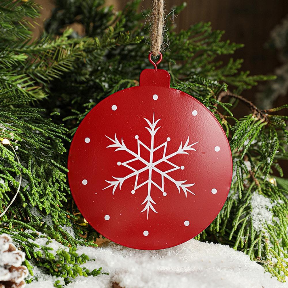Nordic Style Xmas Tree Hanging Pendant Iron Snowflake Pendant  Party Favors