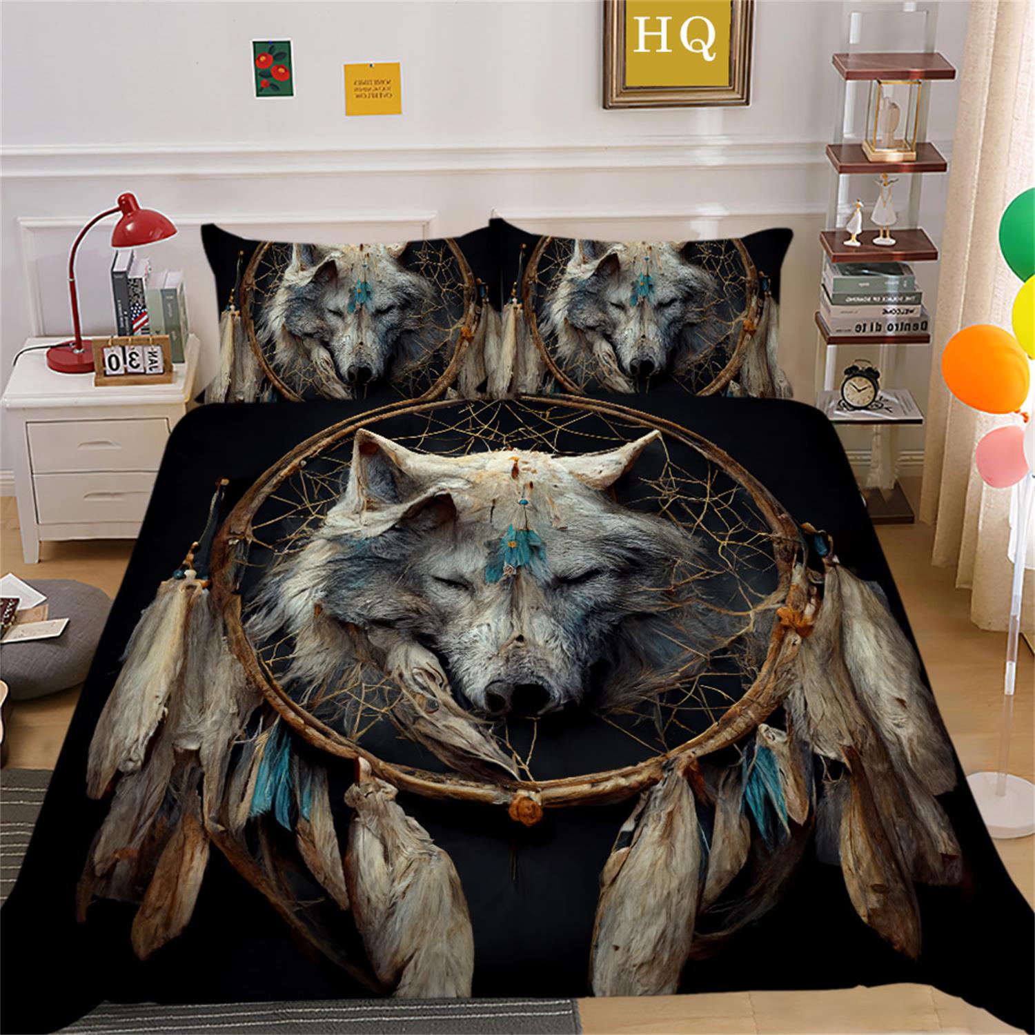 

Wolf Quilt Cover Bedding Down Quilt Cover Single/double Bedding Set AU Queen King Full Size Bedding Set Baby 100x135cm