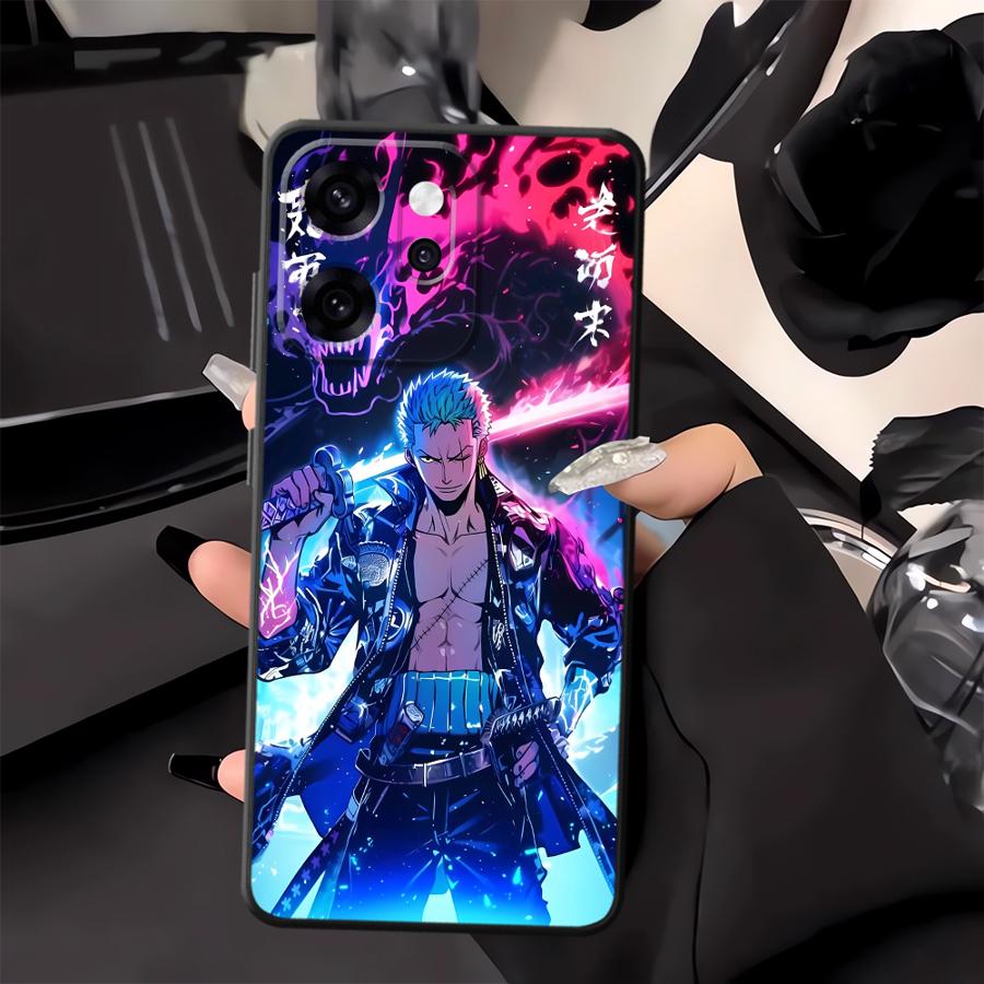 Case for Oppo A93 A76 Reno 4F 5 6 7 8 10 11 14 A98 A84 A83 A78 A96 A74 F9 F11 F29 Phone Cover Cool Zoro Anime
