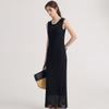 Mulberry Silk & Linen 26 Summer Sleeveless Knitted Long Dress