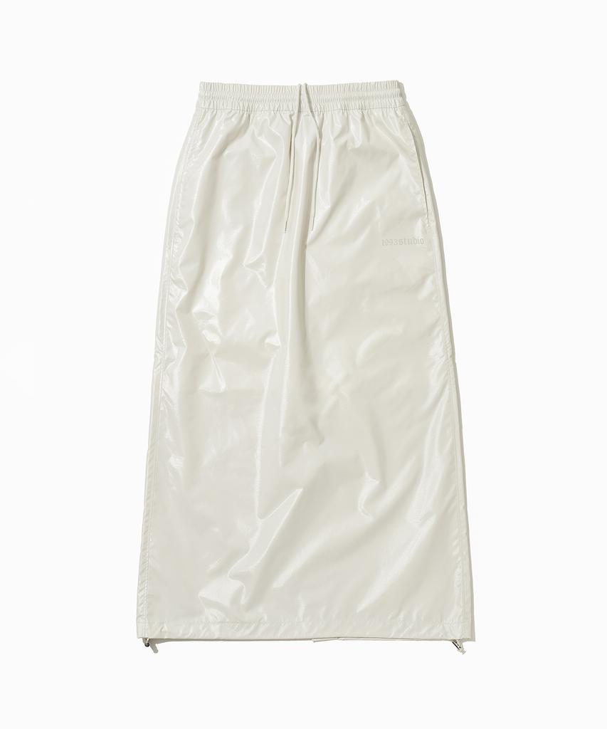1993STUDIO Glossy String Long Skirt_Cream