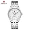 Original Men Fashion Quartz Calendar Watch Luminous Hands Stainless Steel Strap Round Dial Waterproof Men Casual Watch NF9255