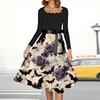 Women's Casual Fashion Halloween Printed Square Neck Vintage Dress
