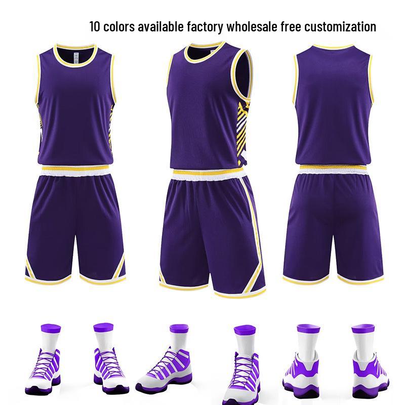 

College Team & Training Sports Jersey Set - Children s Basketball Vest Uniform 5XL королівський синій колір