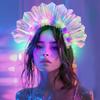 Cosplay Light Up Headband Giltter Glow Party Crown LED Hairband  Hair Accessories for Women Girls