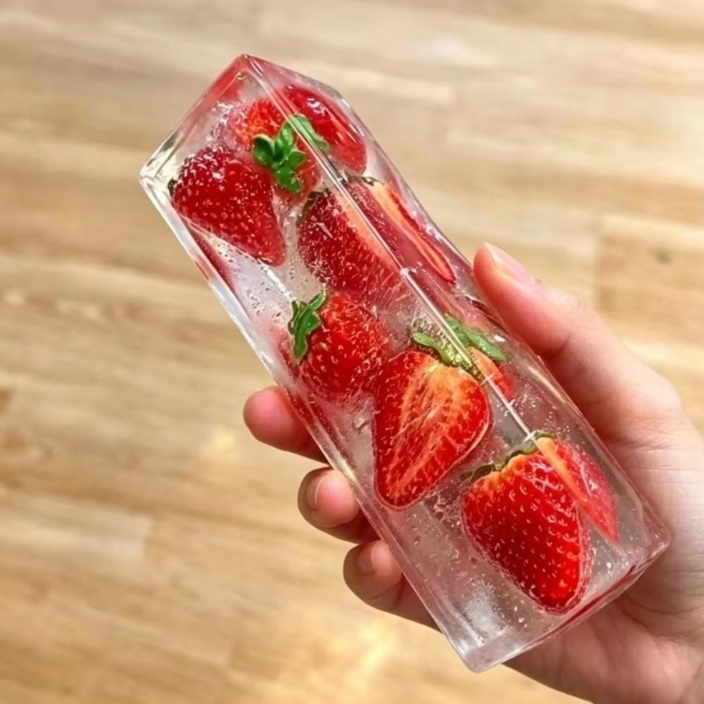 Transparent Fruit Squishy Toy Slow Rebound Fruit Jelly Stick Fruit Ice Cube Squishy Toy Party