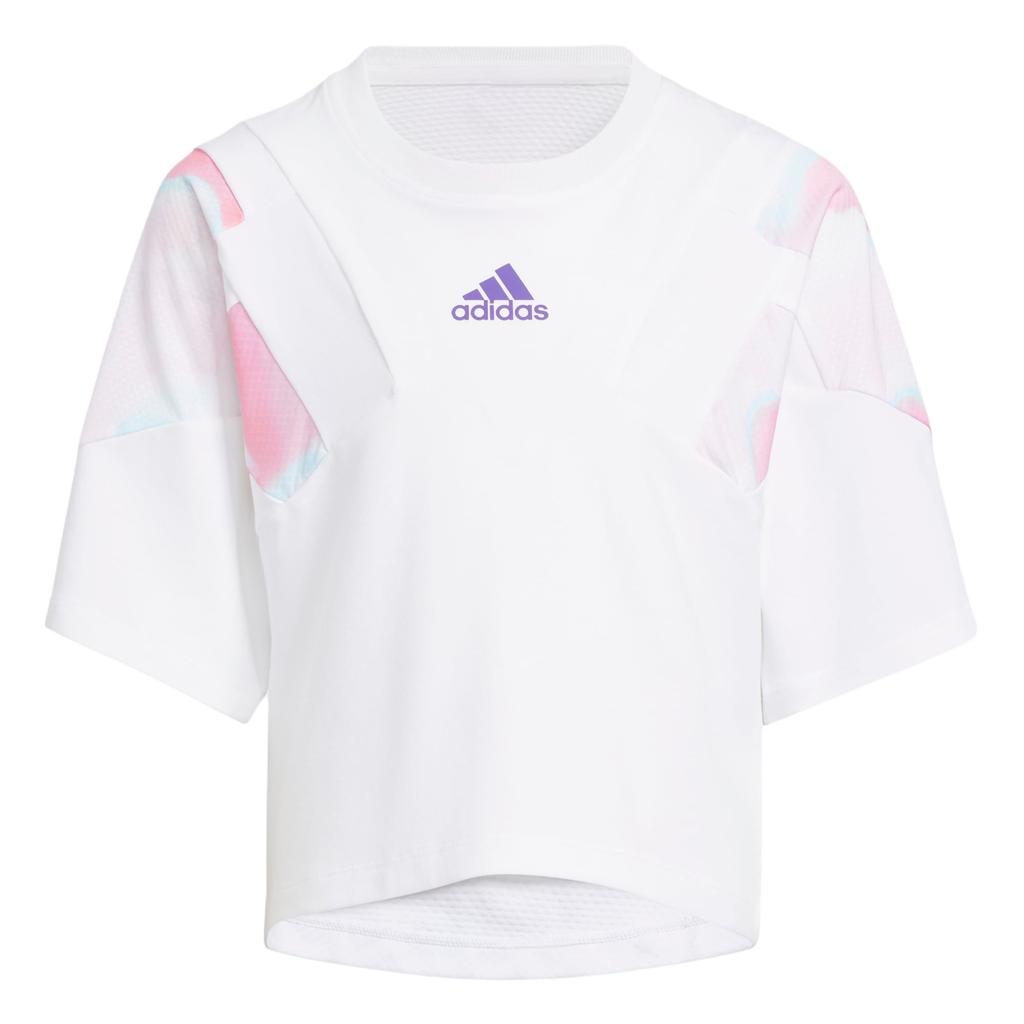 adidas Casual Sportswear Clear Pink/White Children Aged 3 7 Years Old HE0042