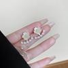 Fashion Imitation Pearls Flower Stud Earring for Women Girls Sweet Korean Earring Summer Jewelry Gift