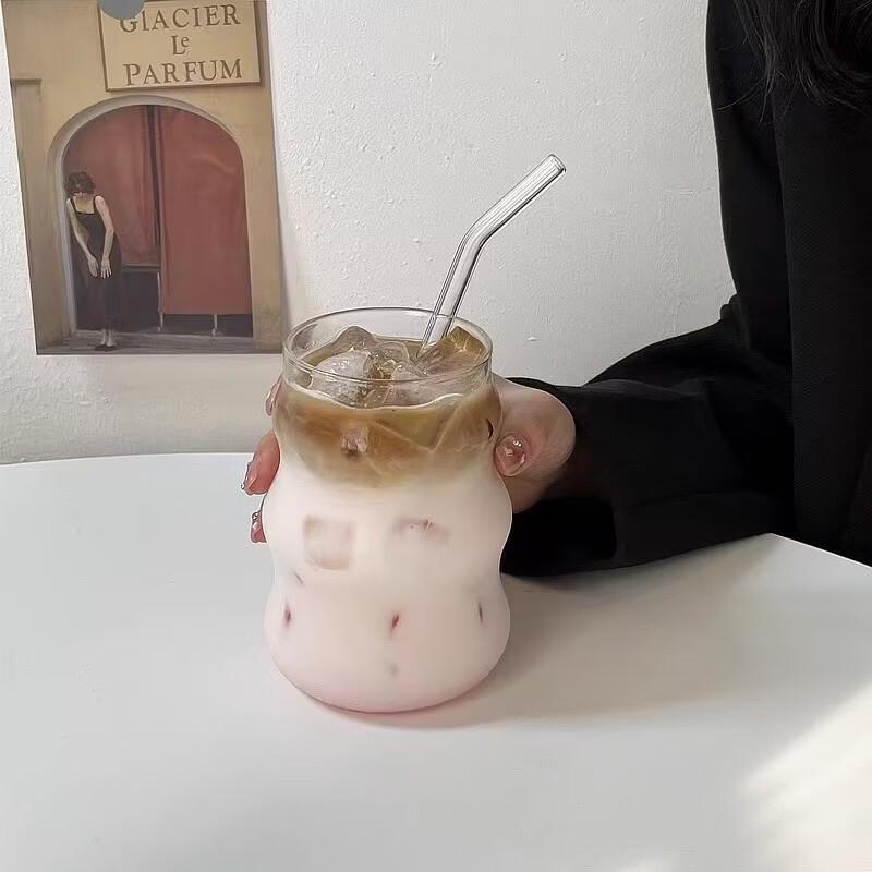 

High Borosilicate Glass Cloud Cup with Straw