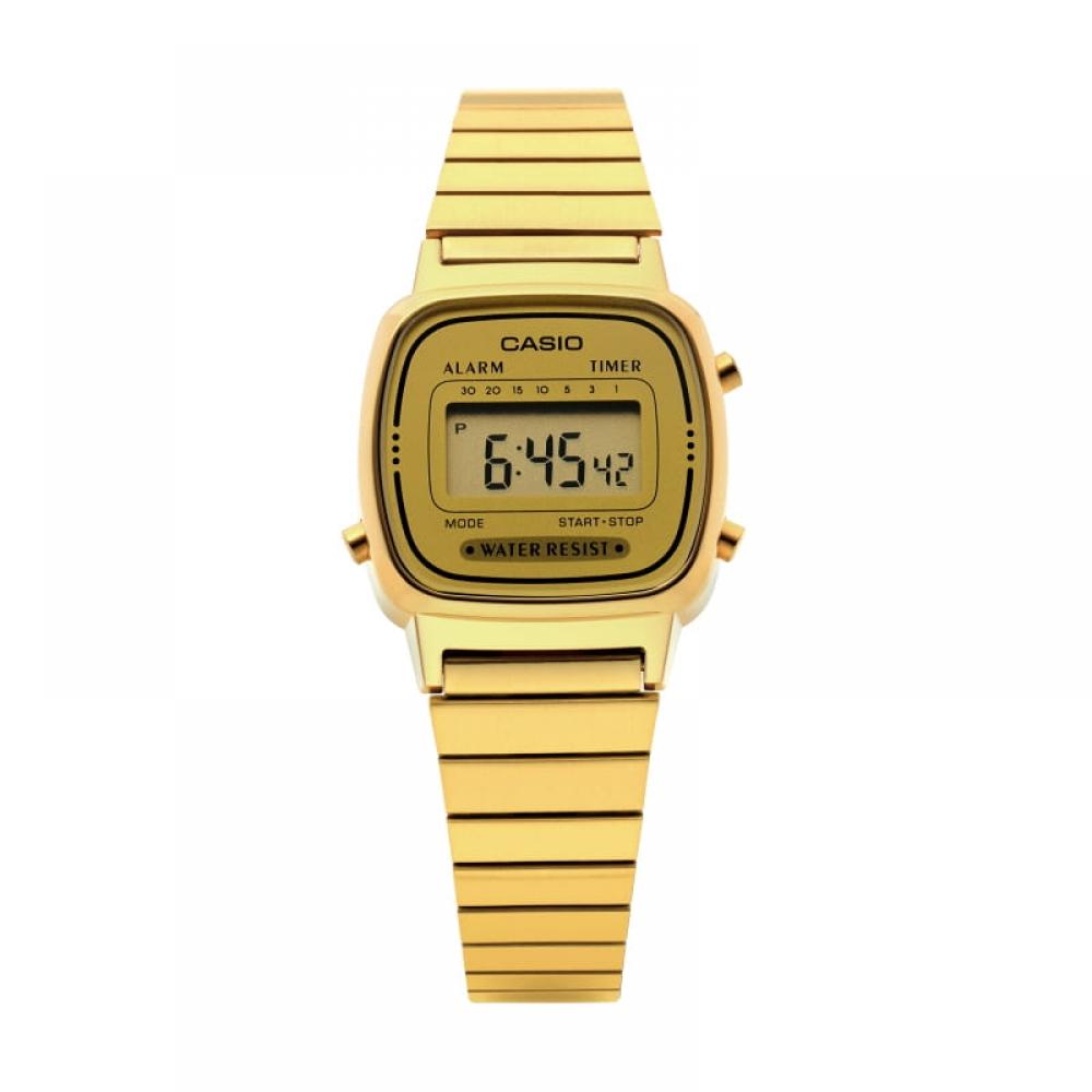 Casio La670wga 9df  La670wga 9  Digital Square Vintage Retro Women S Metal Watch