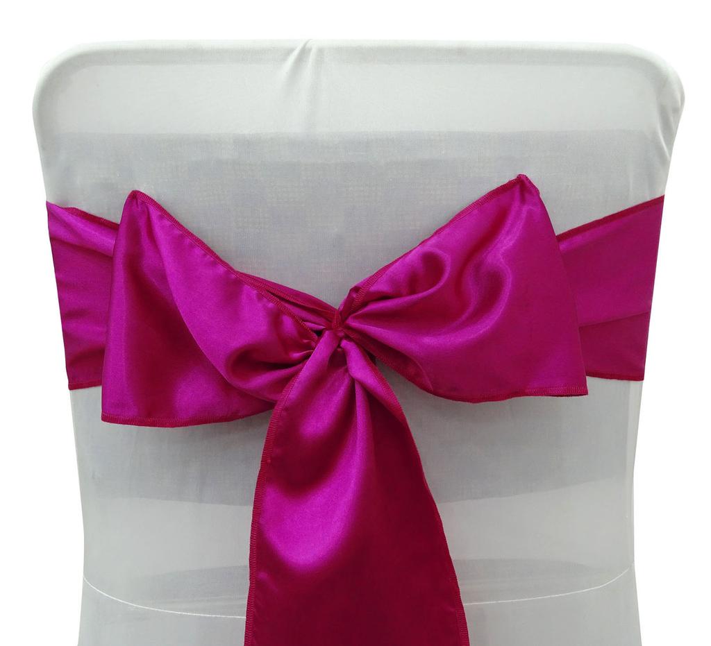 Darling Souvenir Pack Of 75 Satin Chair Sashes Bow Sash For Wedding & Events Supplies Party Decoration Chair Cover Sash - Colors