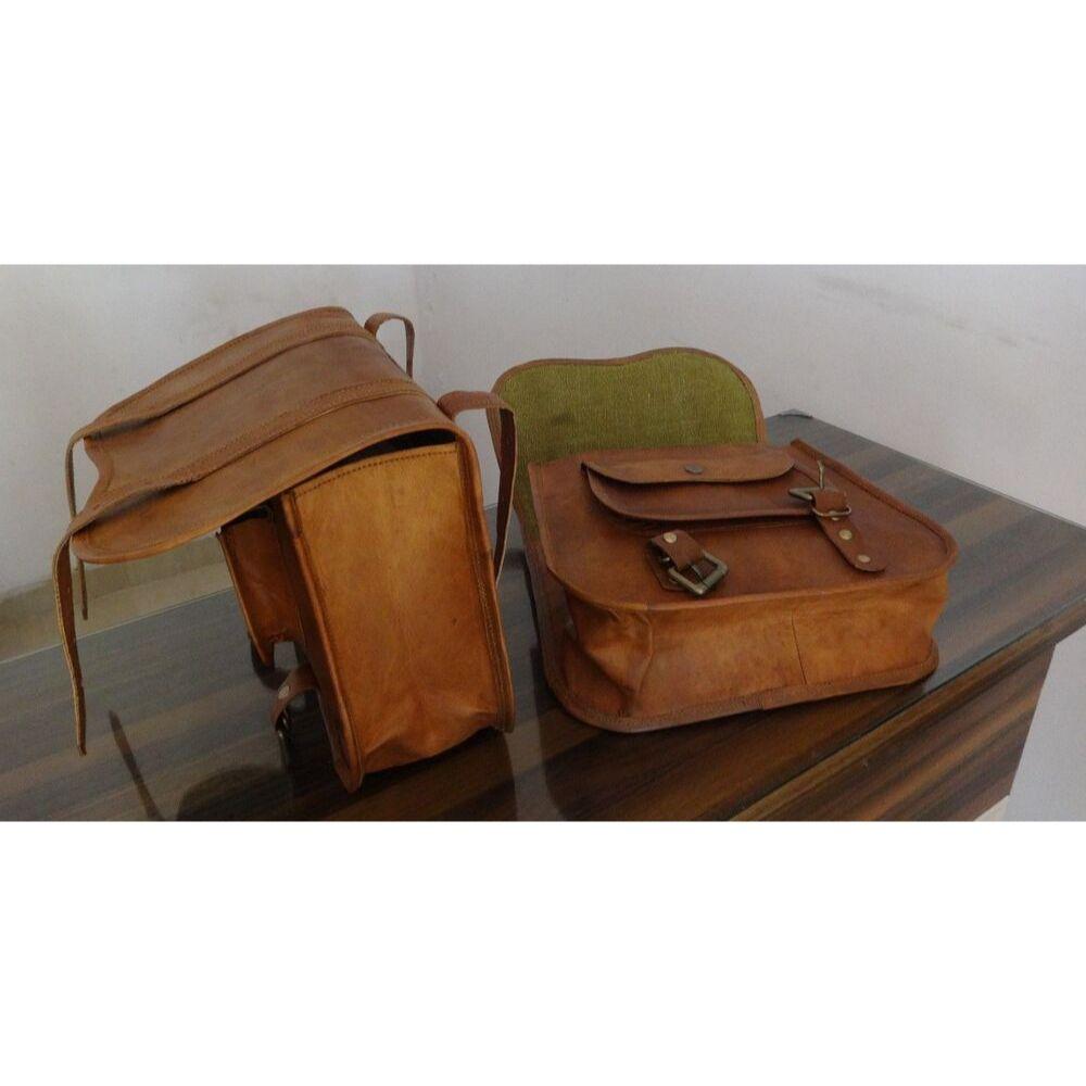 3 Motocyklové sedlové brašny z kozí kůže Sedlová brašna Zavazadlová taška pro Sportster