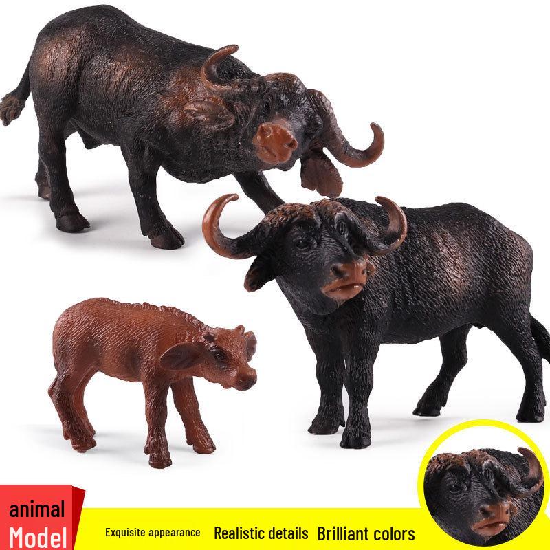 Realistic Farm Animal Model Set: Dairy Cow, Simmental Bull, Yellow Cattle, Fighting Bull, Water Buffalo, Yak