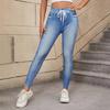 Leggings mit hoher Taille und Kordelzug für Damen, hohe Taille, Stretch, Skinny Slim, Sport, Yoga, Radfahren und Fitness