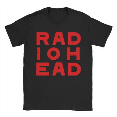 Heren Radioheads Band T-shirts 100% Katoen Tops Nieuwigheid Korte Mouw Ronde Hals T-shirts Cadeau Idee T-shirts