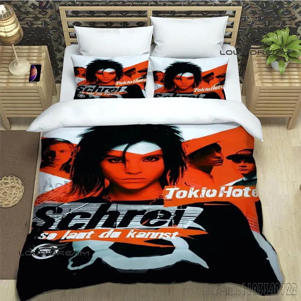 Tokio Hotel band tryckt Påslakanset HD Täckeöverdrag för Barn Sängkläder Sängkläder Sovrumsdekor