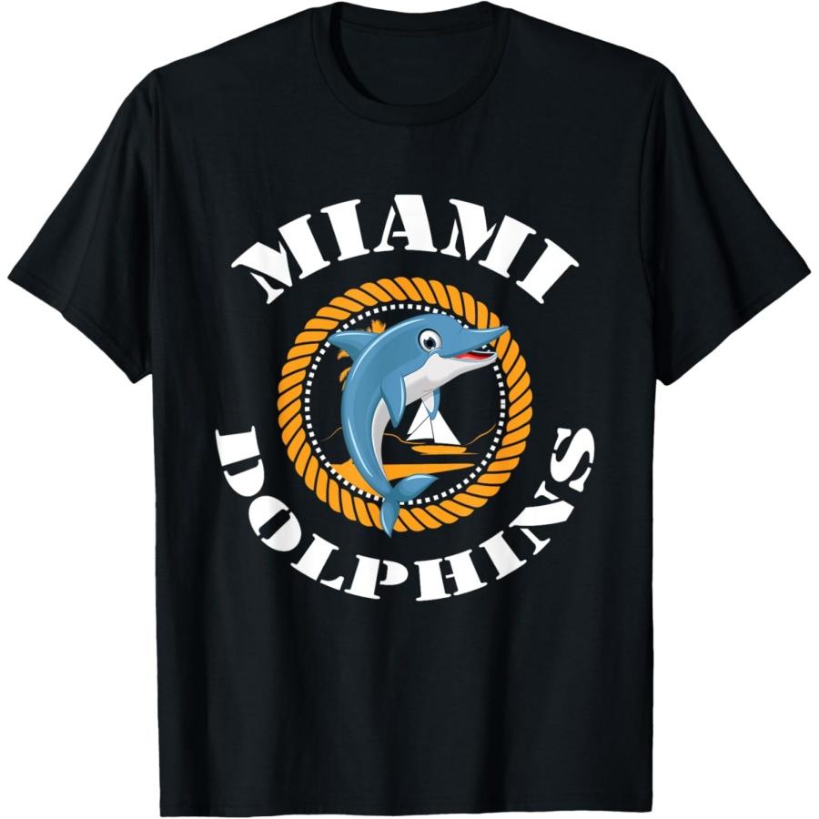 

Retro Miami Dolphin Vintage Cute T-Shirt XXXXXL чорний