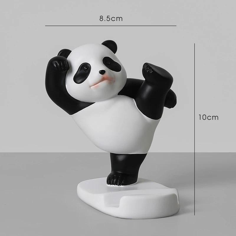 

Cute Panda Phone Stand Holder Figurine, Creative Desk Mobile Phone Holder, Home Office Desktop Decoration, Gift for Kids