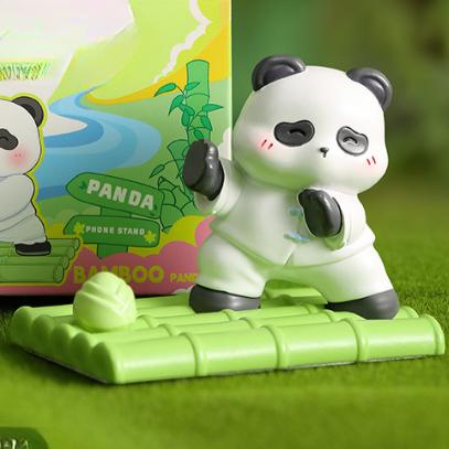 Creative Panda Resin Phone Stand Cartoon Desktop Portable Tablet Stand Home Cute Fun Ornament Gift Cartoon Panda Ornament