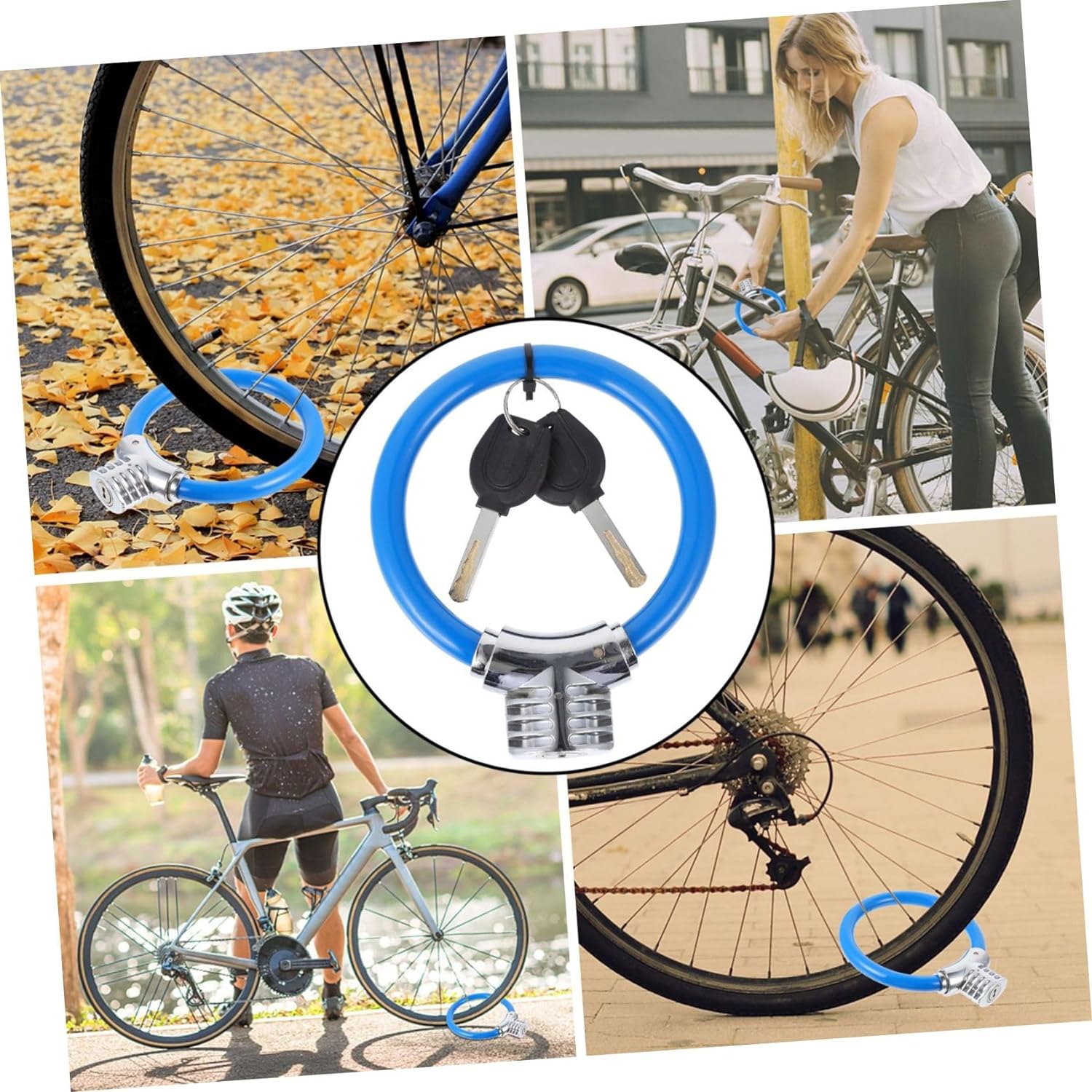 Кольцевой замок Антиблокировочный замок из стального троса Малая угловая дрель Замок — фото 4