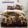 Africa Art Pattern Bedding Set Quilt Cover Pillowcase Home Decor Gift (1 * duvet cover + 2 * pillowcase, without core)