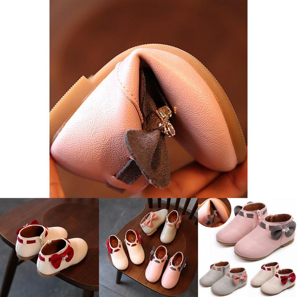 Timeless Fashion Leather Moccasins For Toddler Baby Girls With Bowknot Accent