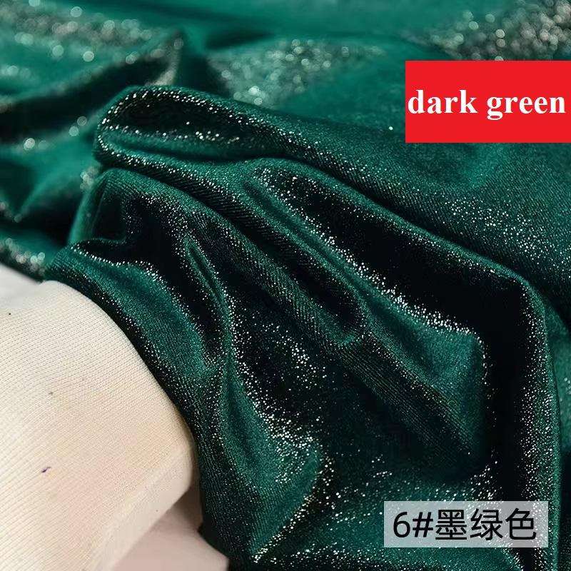 Glitter Velvet Fabric Soft Stretchy Cloth, Shimmer and Shine with Metallic Sparkle, Perfect for Dressmaking Costumes Upholstery