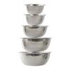 5Pcs Stainless Steel Mixing Bowls Set Food Grade BPA Free Polished Surface Thickened Multi-Functional Large Soup Basins