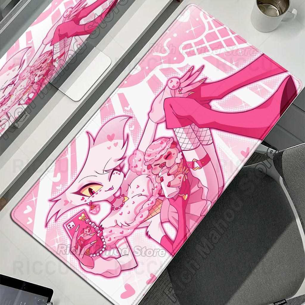Podkładka pod mysz Anime Hazbin Hotel Podkładka pod mysz Antypoślizgowa Guma Duża Podkładka na biurko Akcesoria komputerowe Podkładka pod klawiaturę Gracz PC XXL Mata do gry Dywan