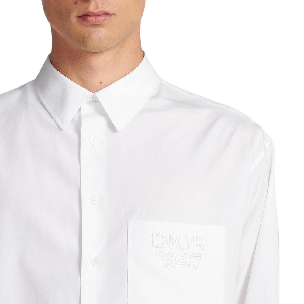 DIOR Shirts Men's White Lapel Moderate Other 413C516B1581-C080