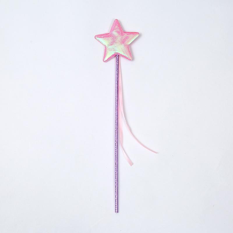 5/10Pcs Princess Fairy Magic Wands Shiny Ribbon Star Durable for Cosplay Party Kids Pretend Role Play Props