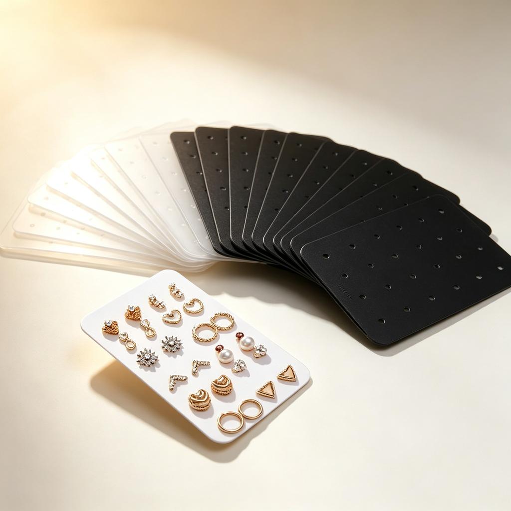 10Pcs Acrylic Earring Display Cards Portable Earring Jewelry Organizer Storage Board for Home Shop Jewelry Display