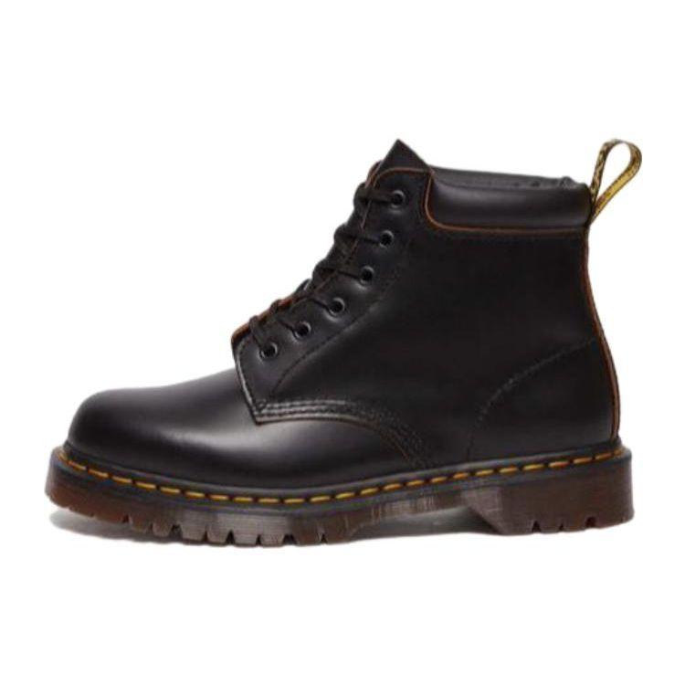 Dr. Martens Leather Trendy Minimalist Short Martin Boots Unisex Boots Black 30911001