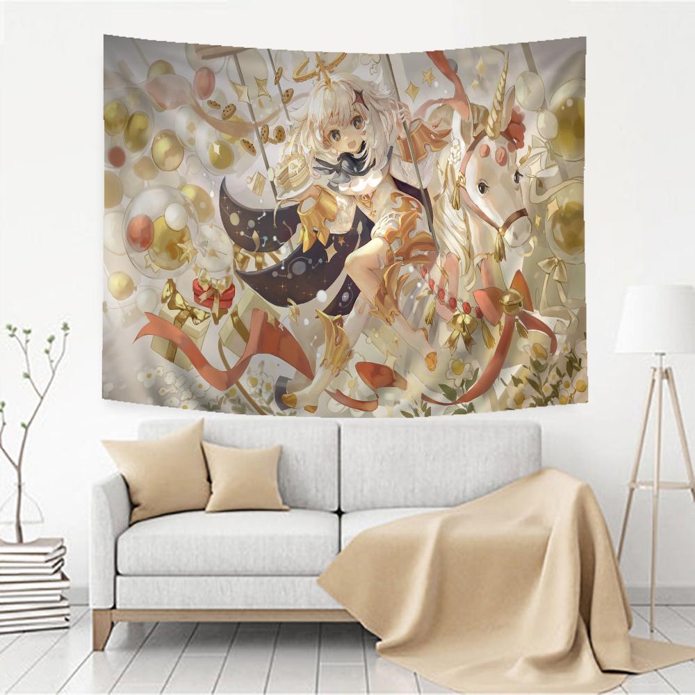 Genshin Impact Paimon Hippie Wall Hanging Tapestries Art Science Fiction Room Home Decor Kawaii Room Decor