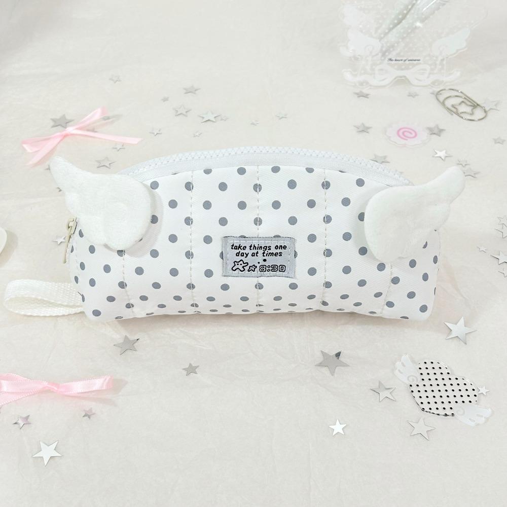 Mehrschichtige Stifttasche Polka-Dot-Print Federmäppchen Ins Federmäppchen Schulbedarf