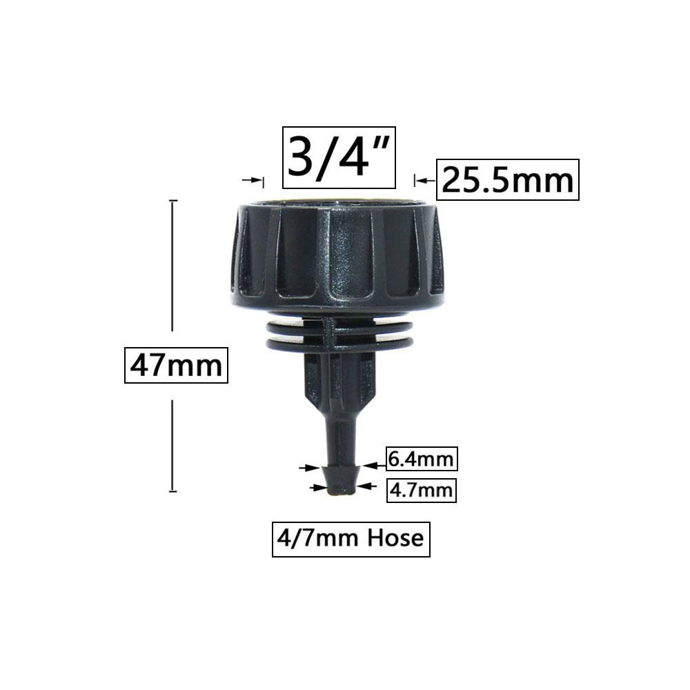 

3/4 Female Thread To 4mm Garden Hose Barb Connector 16mm Nipple Quick Connector Pe Pvc Tube Coupler Irrigation Fitting
