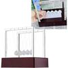 LED Light Up Cradle Balance Balls Glass Swing Puzzle Desk Toy for Home Office
