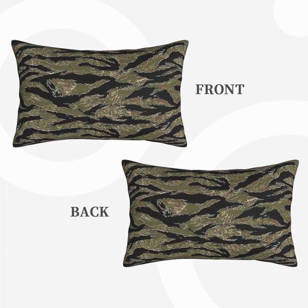 US Army Camouflage Tiger Stripe Rectangle Pillowcase Cushion Cover Decor Bedroom Bed Home Comfort Throw Pillow