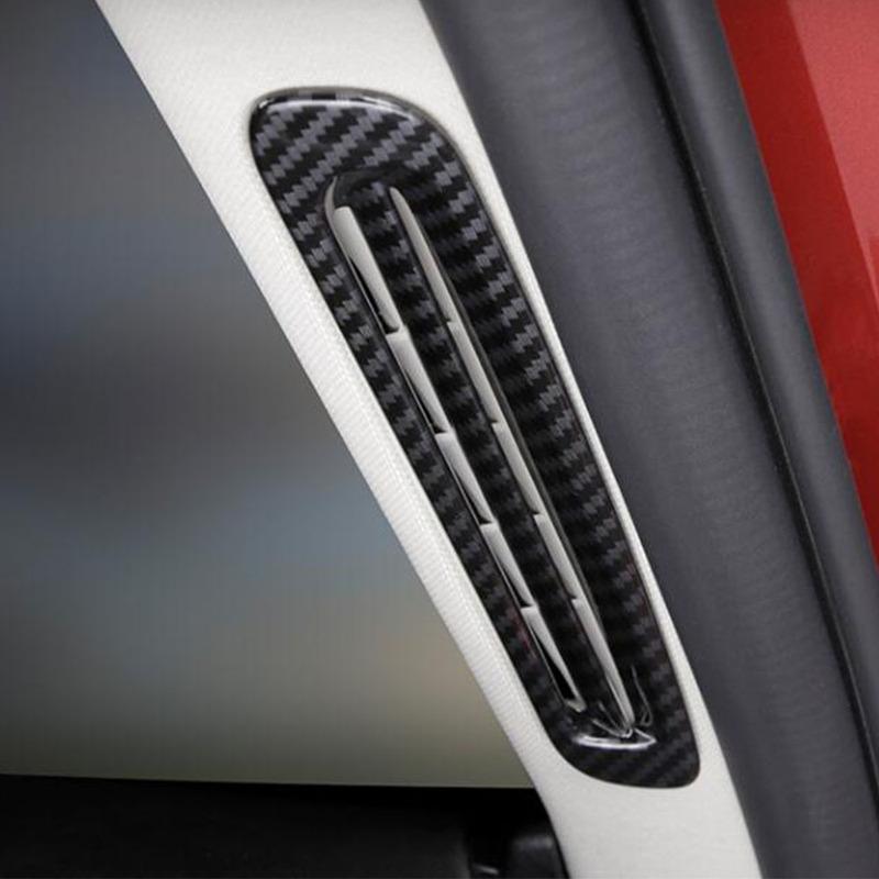 Car Sticker Styling Garnish Cover Frame Lamp Trim Front Air Condition Outlet Vent 2PCs For Mazda CX-30 CX30