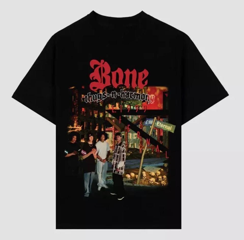 Bone Thugs N Harmony Band T-shirt Unisex Cotton Black T-Shirt M