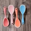 2pcs Silicone Rice Spoon New Half Transparent Thickened Non Stick High Temperature Resistant Easy Clean Kitchen Spatula Scoop Suitable for Rice