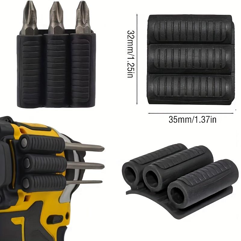 Quick Change Drill Bit Holder - Black Plastic Mount Attachment for Most Power Drills, Secure Grip & Stability,Drill Bit Storage | Secure Grip Holder